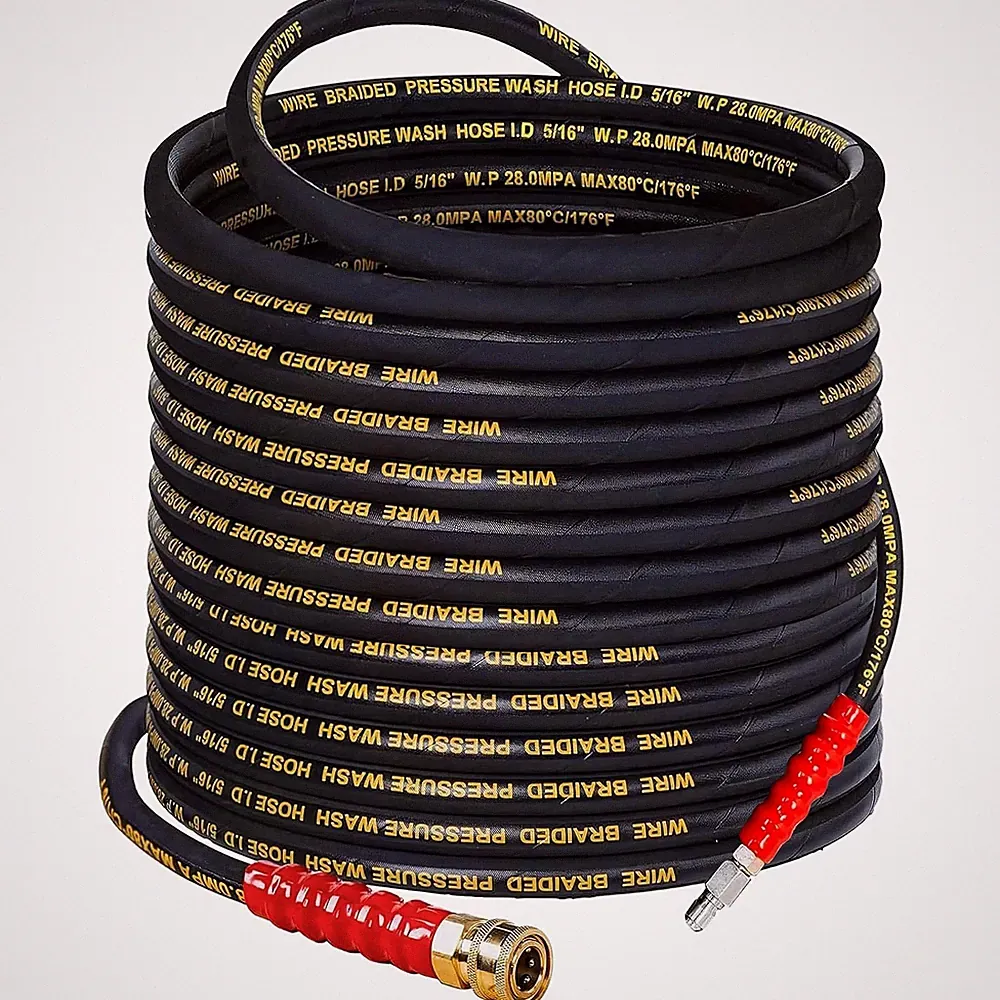 100 FT Pressure Washer Hose with 3/8 Quick Connect, 4000 PSI Kink Resistant High