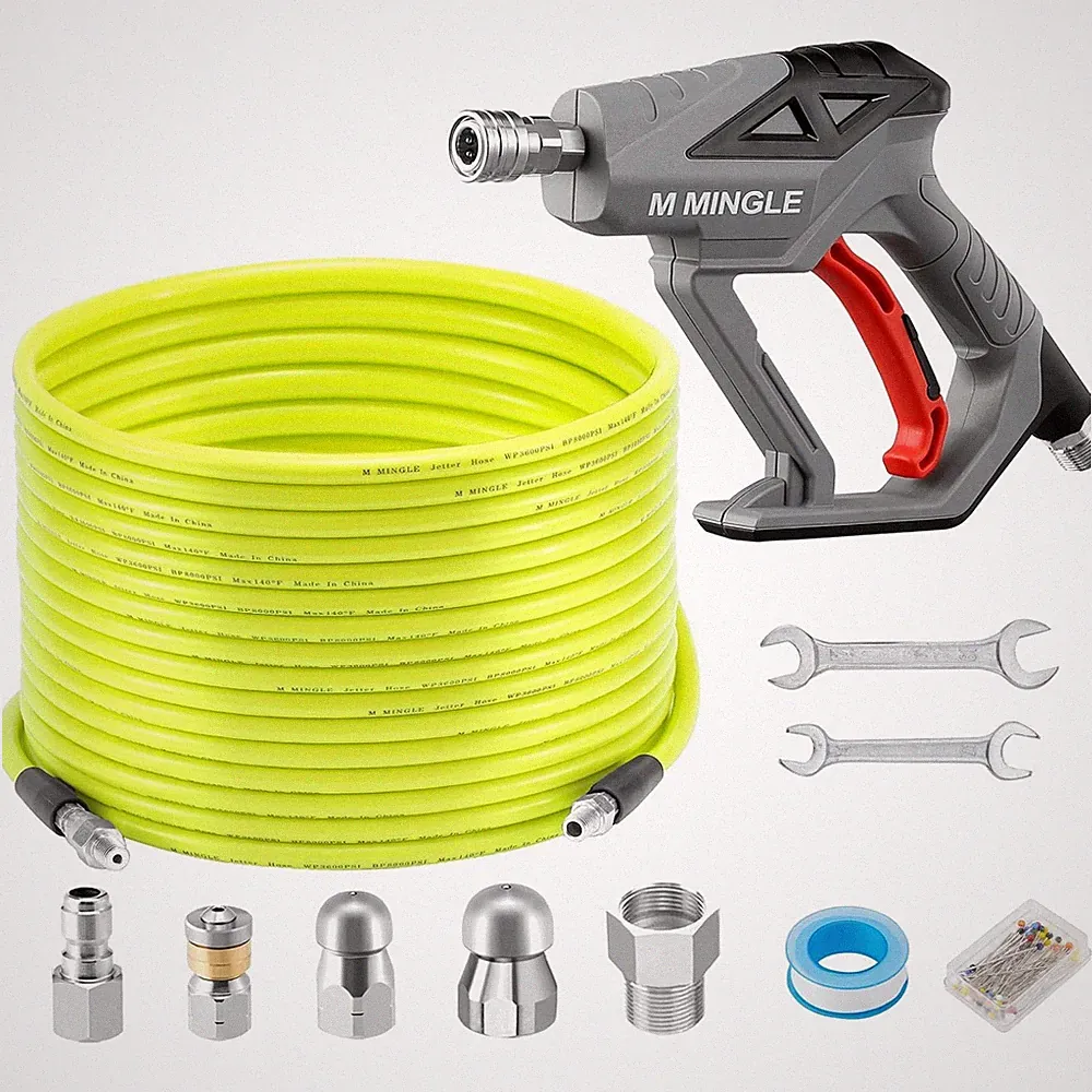 100 ft Sewer Jetter Kit for Pressure Washer