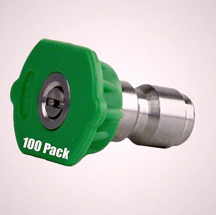100 Pack Erie Tools Pressure Washer 1/4" Quick Connect 25 Degree 3.0 Nozzles