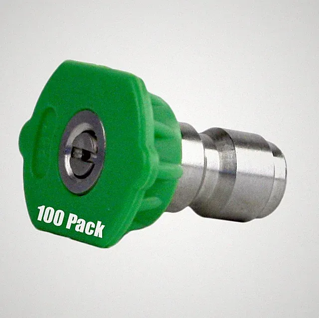 100 Pack Erie Tools Pressure Washer 1/4" Quick Connect 25 Degree 3.0 Nozzles