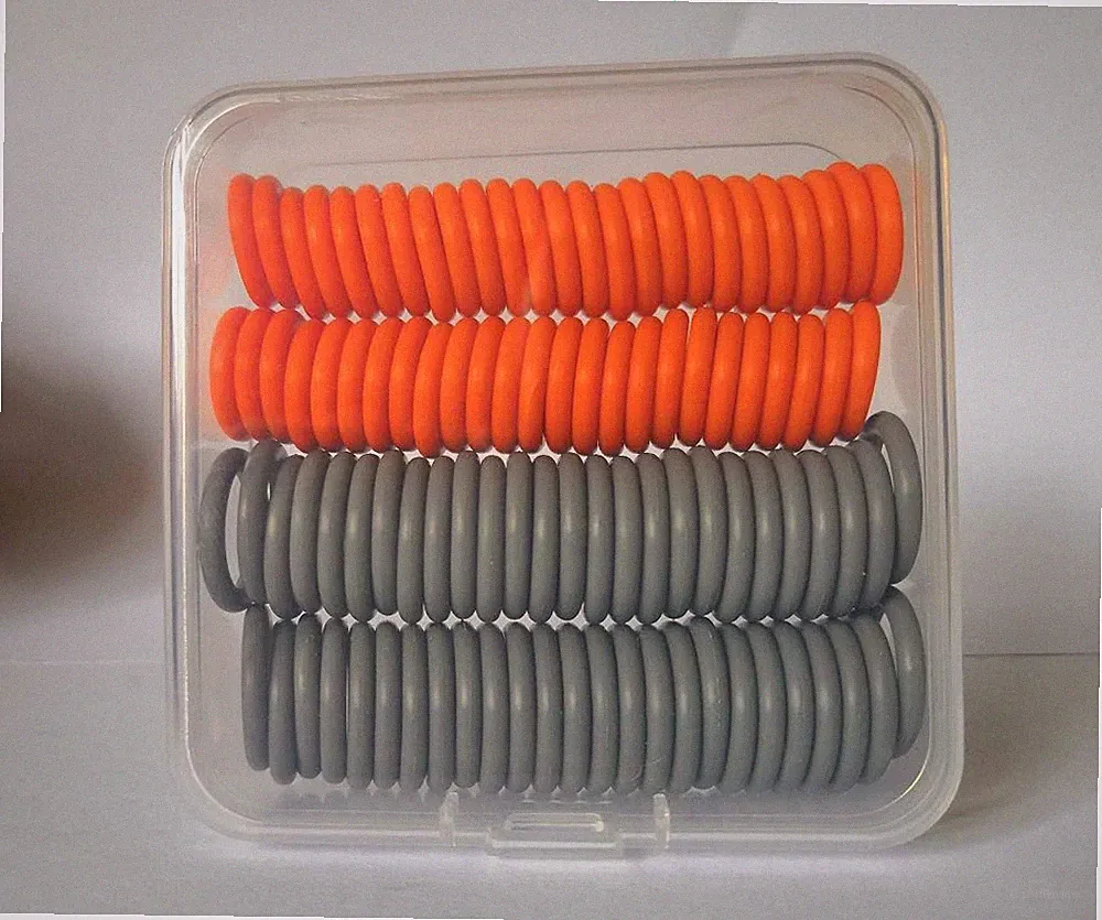 100 Pack Pressure Washer O Rings Mixed Color Orange Grey Durable Seal Fittings