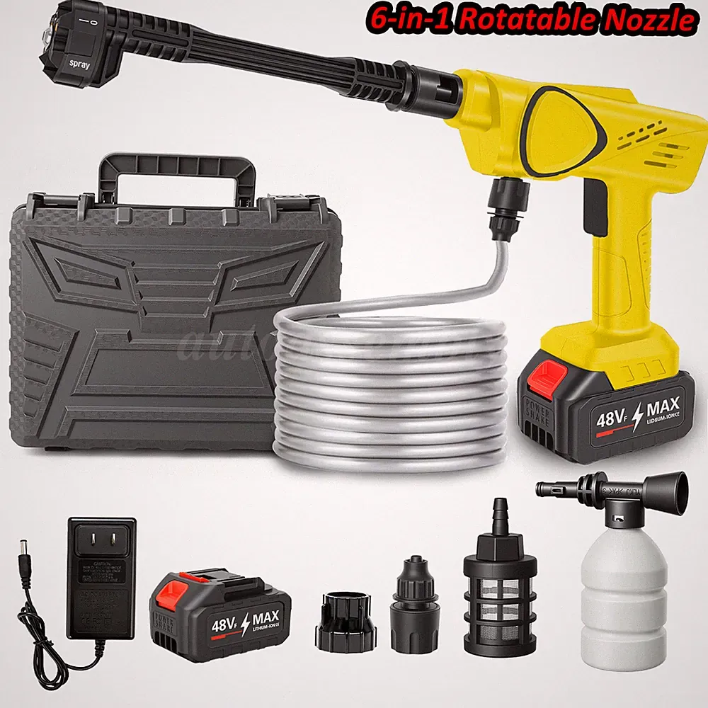 1000 PSI Cordless Pressure Washer for 21V Battery 6-in-1 Portable Handheld Power