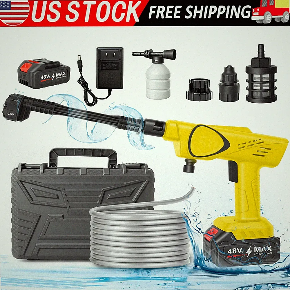 1000 PSI Portable Handheld Power 6-in-1 Cordless Pressure Washer &4.0AH Battery