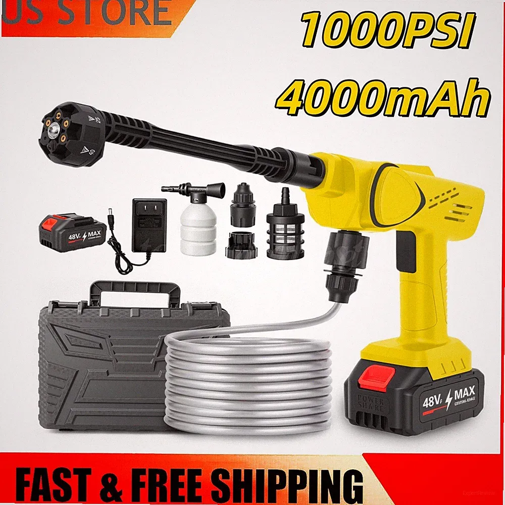 1000 PSI Portable Handheld Power 6-in-1 Cordless Pressure Washer for 21V Battery