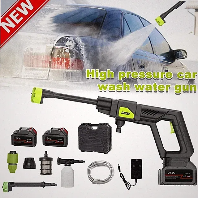 100BAR 1000W Brushless Cordless High Pressure Car Washer Rechargeable Car Cleani