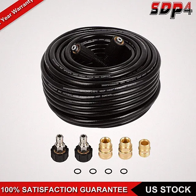 100FT High Pressure Washer Hose 3200 PSI M22-14MM Power Washer Extension Hose