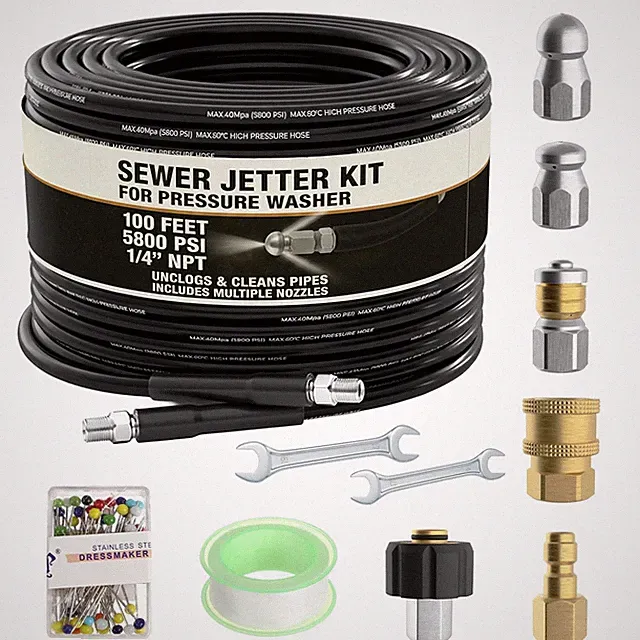 100ft Hydro Jetter Machine Pressure Washer Drain Cleaner Equipment Hydro Jet