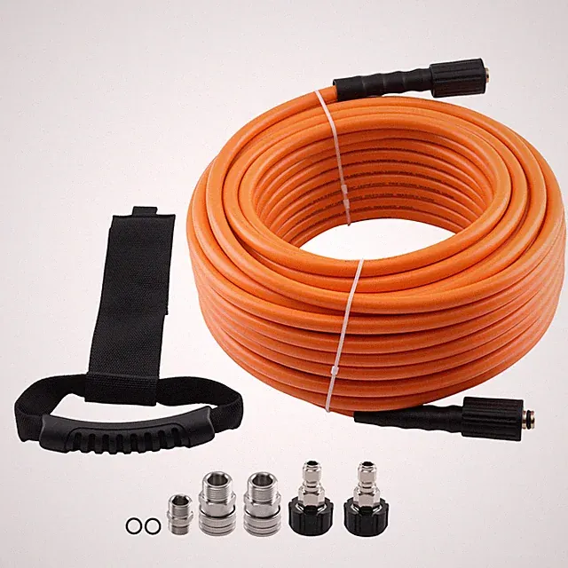 100FT Pressure Washer Hose 1/4" 5800PSI Kink Resistant Power Washer Flexible