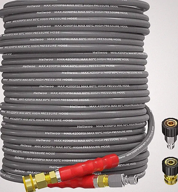 100Ft Pressure Washer Hose 4200PSI Kink Resistant with Quick Connect Adapter
