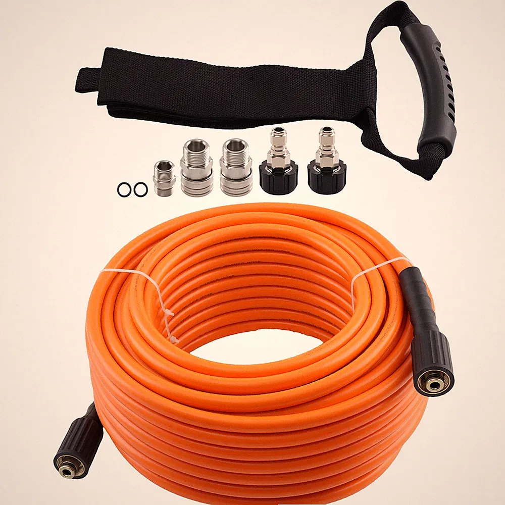 100ft Pressure Washer Hose 5800PSI M22-14mm Extension Hose w/ 3/8" Adapter