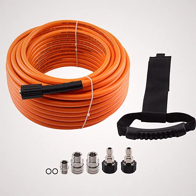 100FT Pressure Washer Hose 5800PSI M22-14mm to 3/8" Coupler Super Flexible