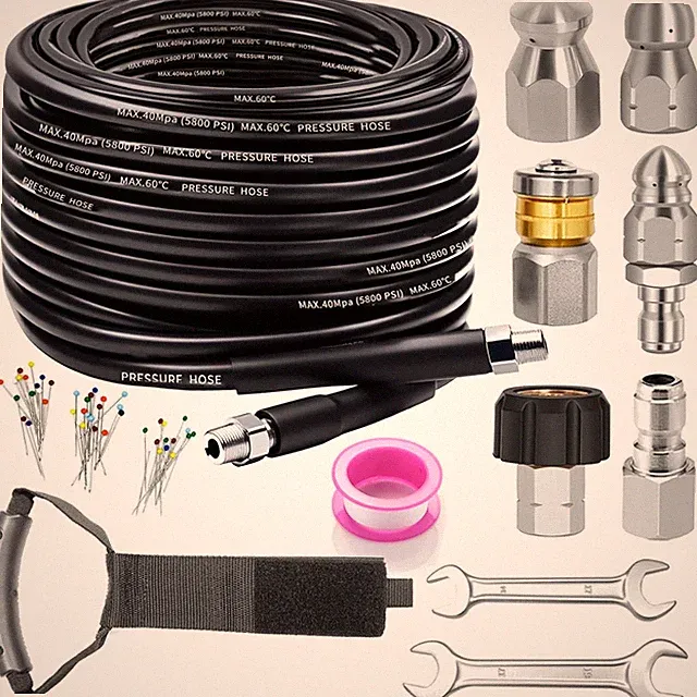 100FT Pressure Washer Sewer Jetter Kit with 5800PSI for Efficient Drain Cleaning