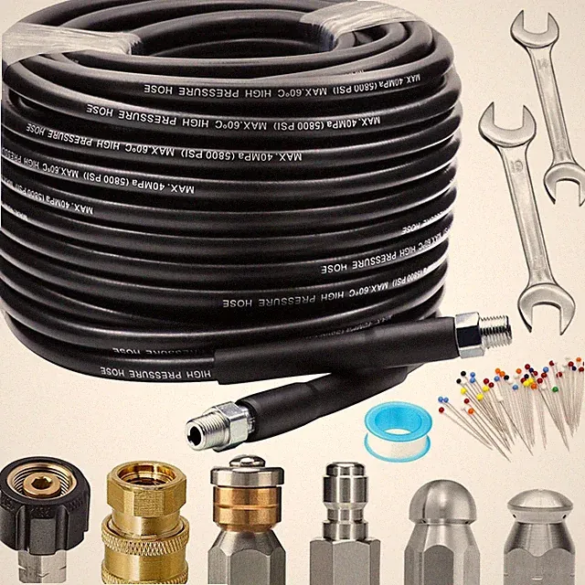 100FT Sewer Jetter Kit, 5800PSI Drain Cleaner Hose for Ultimate Cleaning Power