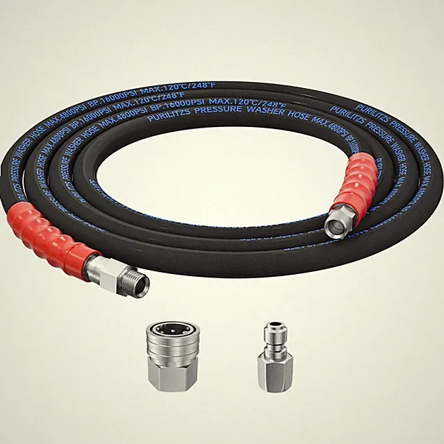 10FT Pressure Washer Whip Hose 3/8 Inch 4800PSI Jumper Wire Braided Power