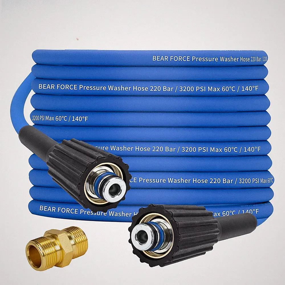 10M Flexible Pressure Washer Hose 3200 PSI Kink Resistant 1/4 in M22-pin