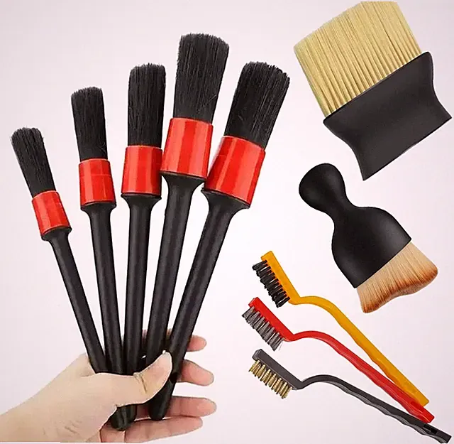 10Pcs Auto Car Detailing Brush Set,Car Interior Cleaning Kit,Including 5Pcs Car