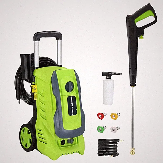 110V,1300PSI 201A 110V,1300PSI,1800W high pressure cleaning machine green
