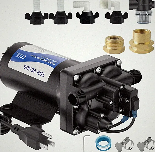 110V AC Water Pressure Booster Pump, 5.5 GPM 75 PSI Diaphragm Transfer Pump with