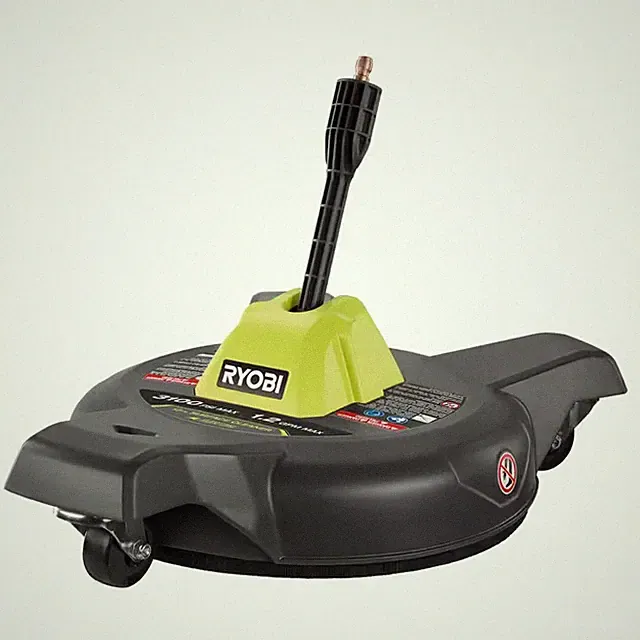 12 In. 3100 PSI Electric Pressure Washer Surface Cleaner with Caster Wheels