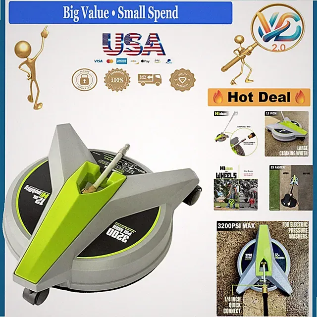 12 Inch Electric Pressure Washer Surface Cleaner 3200 PSI for Concrete