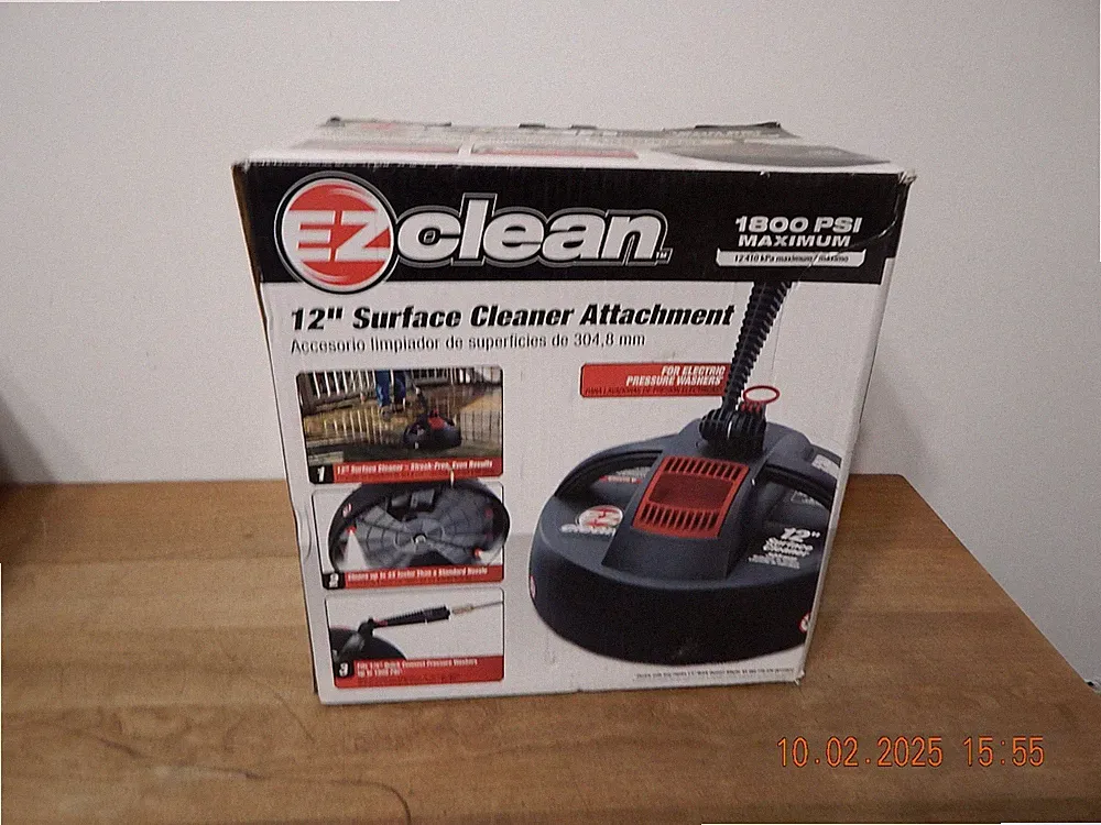 12 Inch EZ Clean Pressure Washer Surface Cleaner Attachment NEW