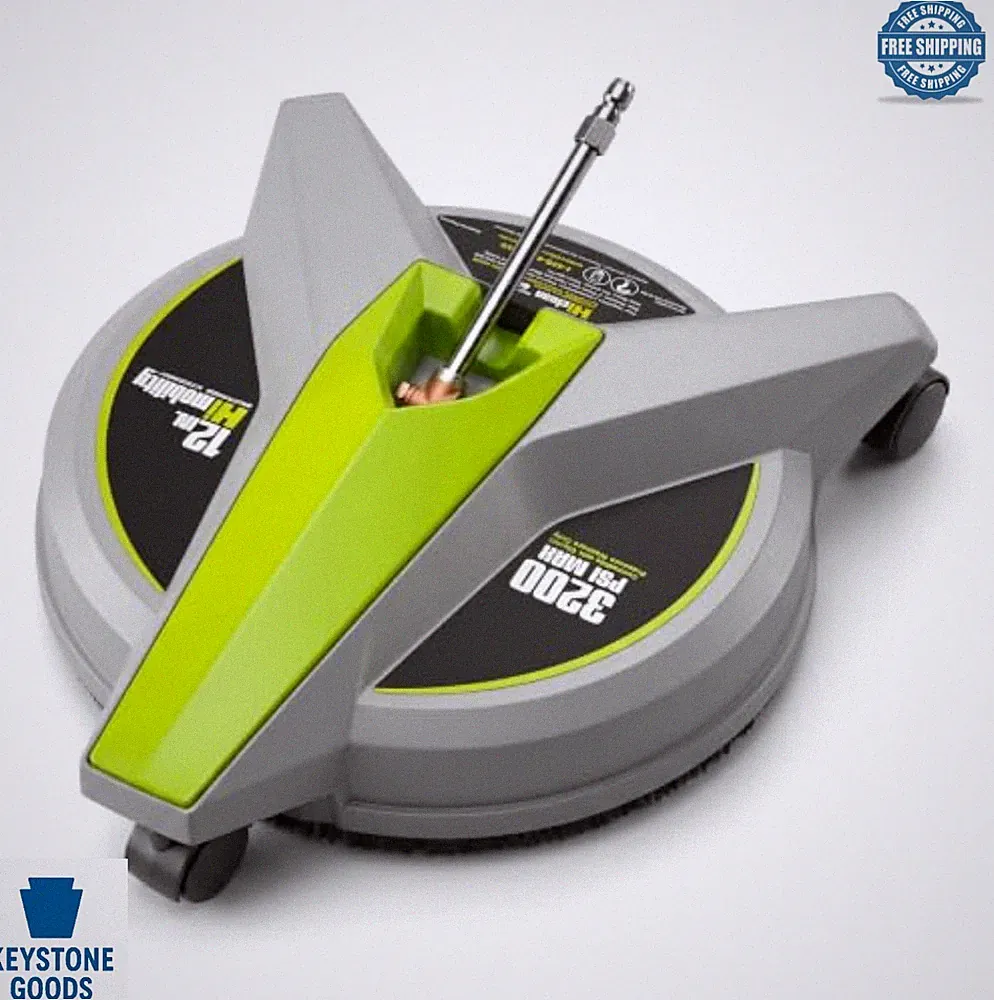 12 Inch Pressure Washer Surface Cleaner with Wheels 3200 PSI Electric Driveway