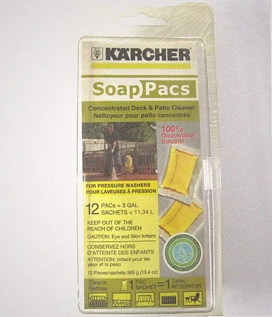12 pack Karcher Soap Pacs Concentrated Deck & Patio Cleaner For Pressure Washer
