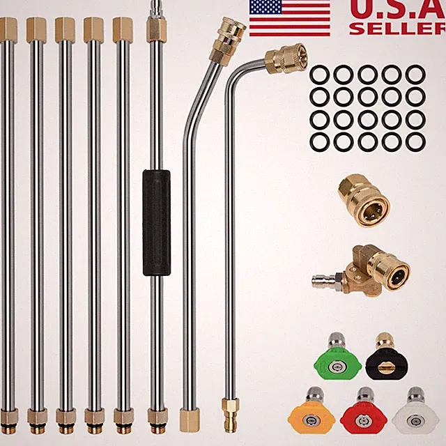 120" Pressure Washer Extension Wand Replaceable Upgraded Power Washer Lance Kit
