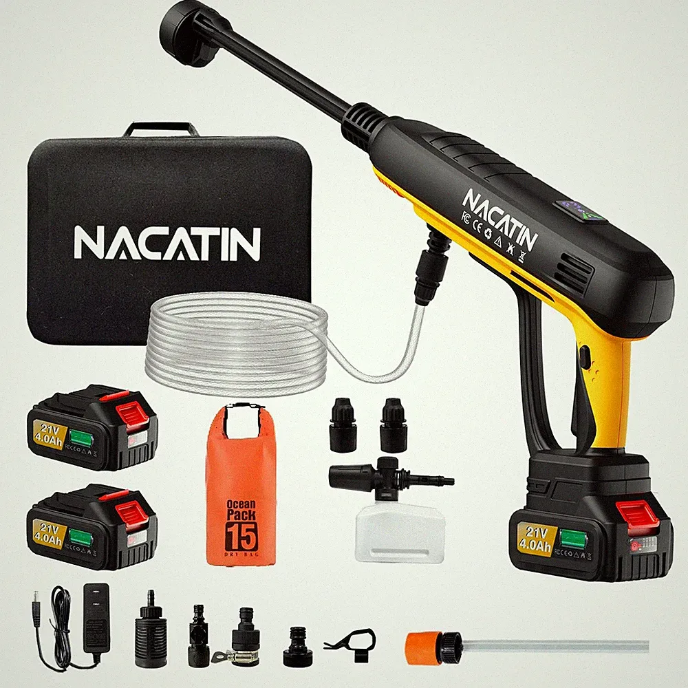 1200PSI Cordless Pressure Washer with 2 Batteries, Triplex Pump for Home & Car
