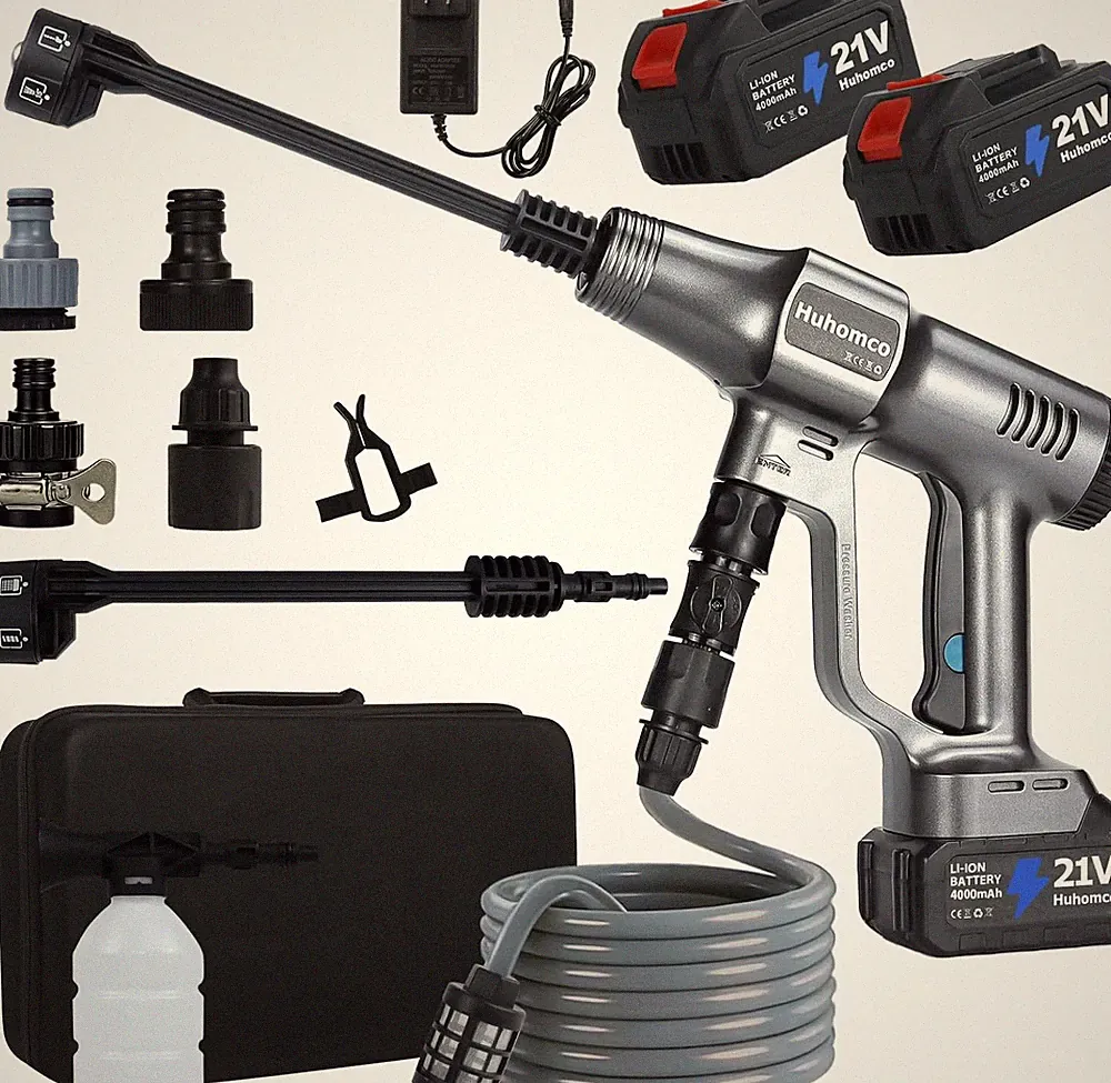 1200PSI Cordless Pressure Washer with 6 Nozzles & 2 Batteries - Portable Power W