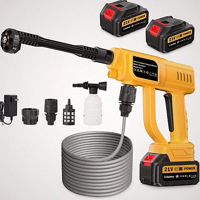120Bar Cordless Electric High Pressure Water Spray Gun Car Washer Cleaner Tool