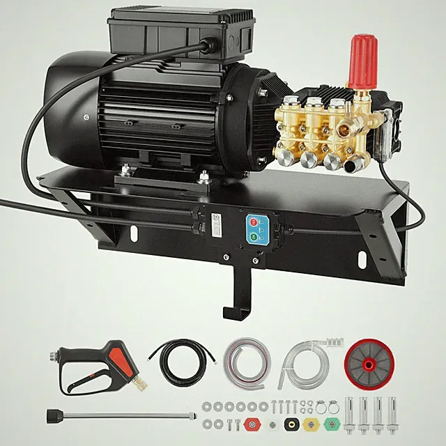 1220 PSI Triplex Pump Kit w/ 2 HP Motor, Spray Gun, Wand, 5 Nozzles, Hose