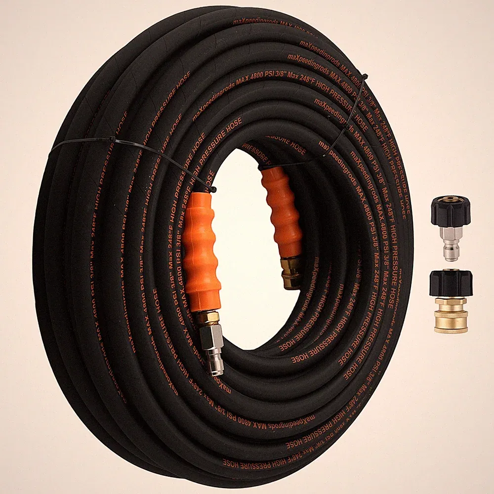 125 Feet Steel Wire Braid Pressure Washer Hose 3/8" 4800PSI for Generac Champion