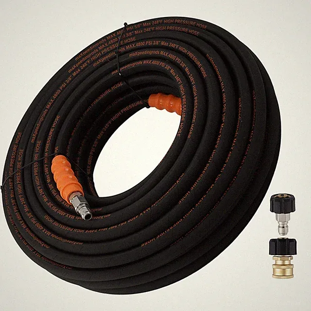 125 Feet Steel Wire Braid Pressure Washer Hose 3/8" 4800PSI for Generac Champion
