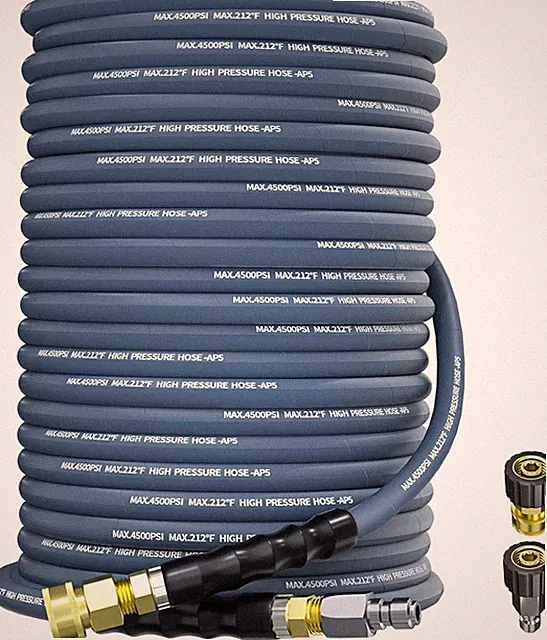 125FT 3/8" Pressure Washer Hose 4500PSI 2-Braid Kink Resistant Power Hose QC