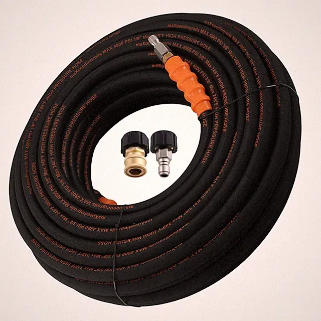 125FT Flexible Steel Wire Braided Pressure Washer Hose 3/8" 4800PSI for Simpson