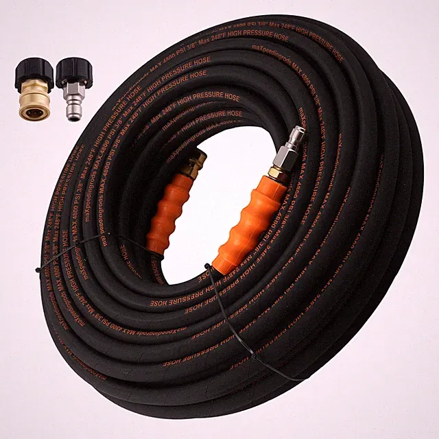 125FT Flexible Steel Wire Braided Pressure Washer Hose 3/8" 4800PSI for Simpson