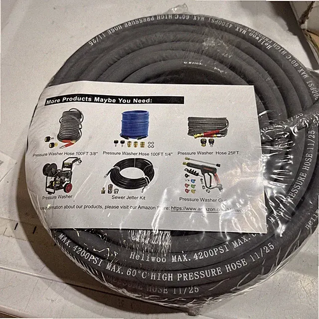 125Ft Pressure Washer Hose, 4200PSI Kink Resistant, M22 14Mm Compatible