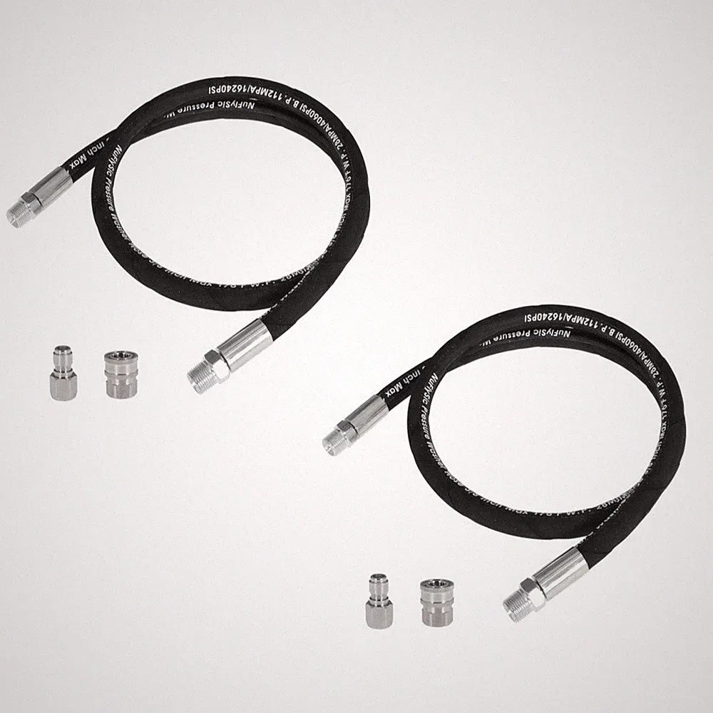12FT Pressure Washer Whip Hose,for 3/8" NPT Quick Connect Plug Reel Connector