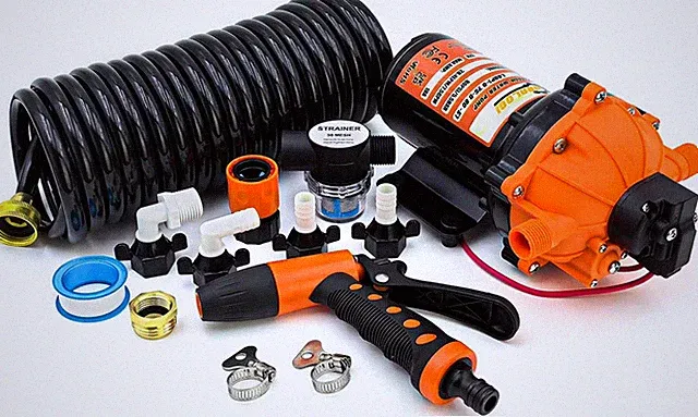 12V 80PSI Washdown Pump Kit - Self-Priming High-Performance Water Pump