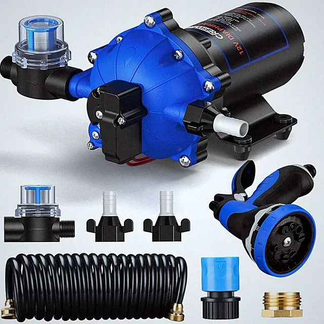 12V DC Washdown Pump Kit, 7GPM 70PSI Wash Down Pump for Boat with Spray Nozzl...
