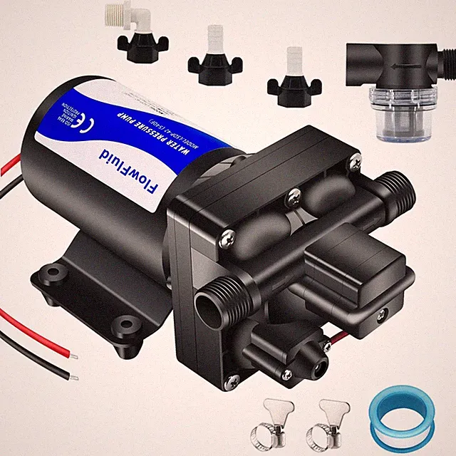12V DC Water Pressure Booster Pump for RV,70PSI 5GPM Washdown Fresh Self Prim...