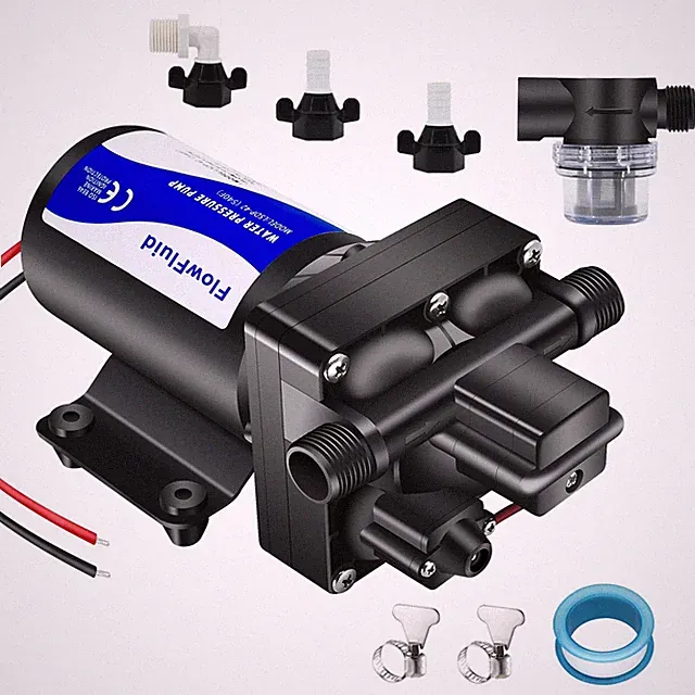 12V DC Water Pressure Booster Pump for RV,70PSI 5GPM Washdown Fresh Self Priming