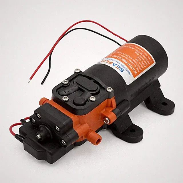 12V DC Water Pressure Diaphragm Pump 1.2 GPM, 35 PSI, SelfPriming, Quiet
