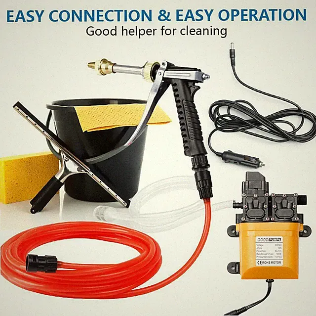 12V Portable Intelligent Electric High Pressure Power Washer Dual Pump 200PSI