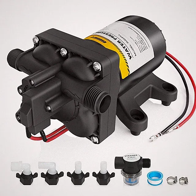 12V RV Water Pump, 5.0 GPM 55 PSI Diaphragm Pump, 12Volt Quiet Fresh Water Pu...