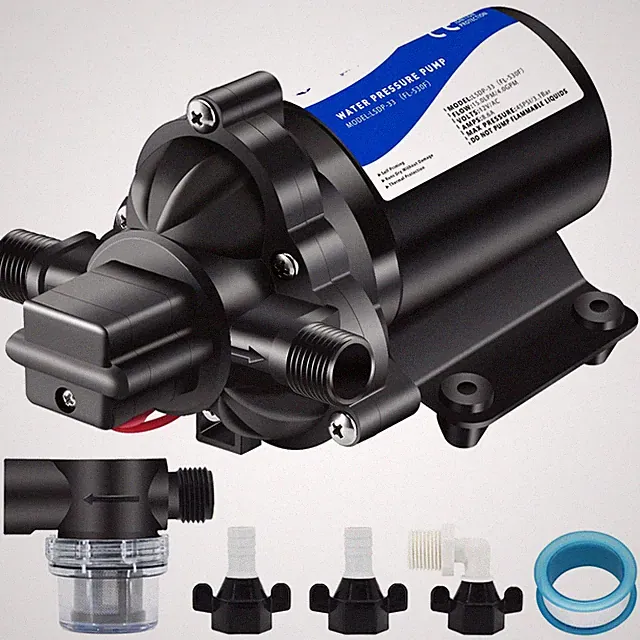 12V RV Water Pump Booster Self Priming 4 GPM 50psi for Marine Boat Kitchen