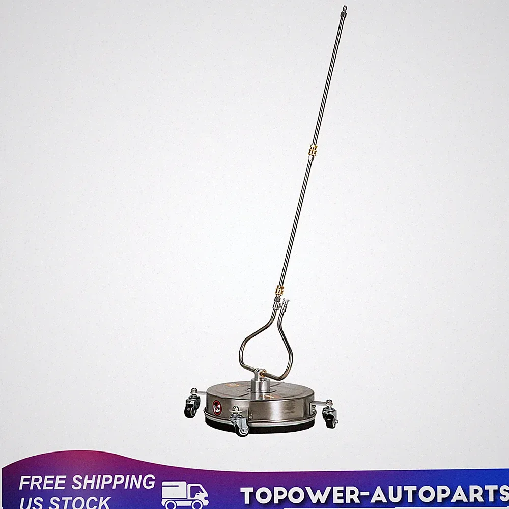 13.7" Pressure Washer Surface Cleaner Max 4000PSI w/ 4 Wheels Stainless Steel