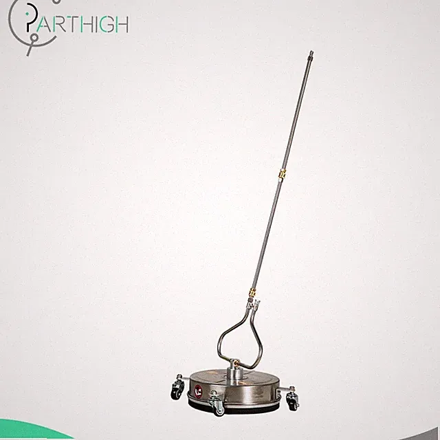 13.7" Pressure Washer Surface Cleaner Stainless Steel with 4 Wheels 2 Nozzles