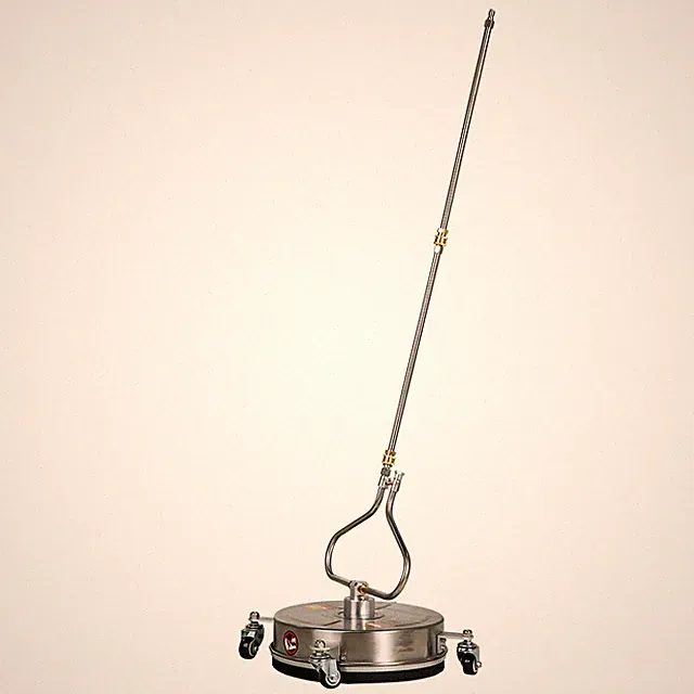 13.7" Pressure Washer Surface Cleaner Stainless Steel with 4 Wheels 2 Nozzles